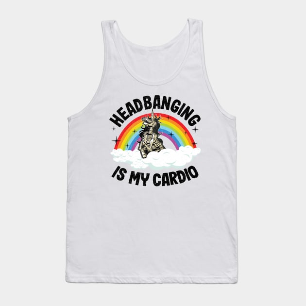 Headbanging Is My Cardio Funny Heavy Metal Tank Top by Kuehni